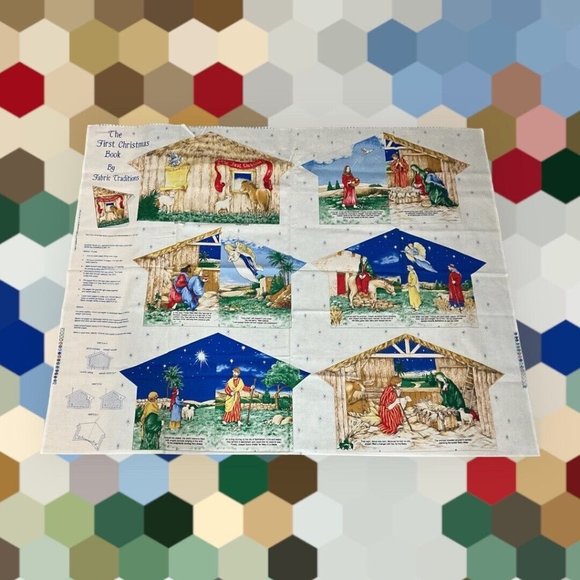 First Christmas Vtg Fabric Book Panels Template by Fabric Traditions 1997  NEW - Picture 4 of 12